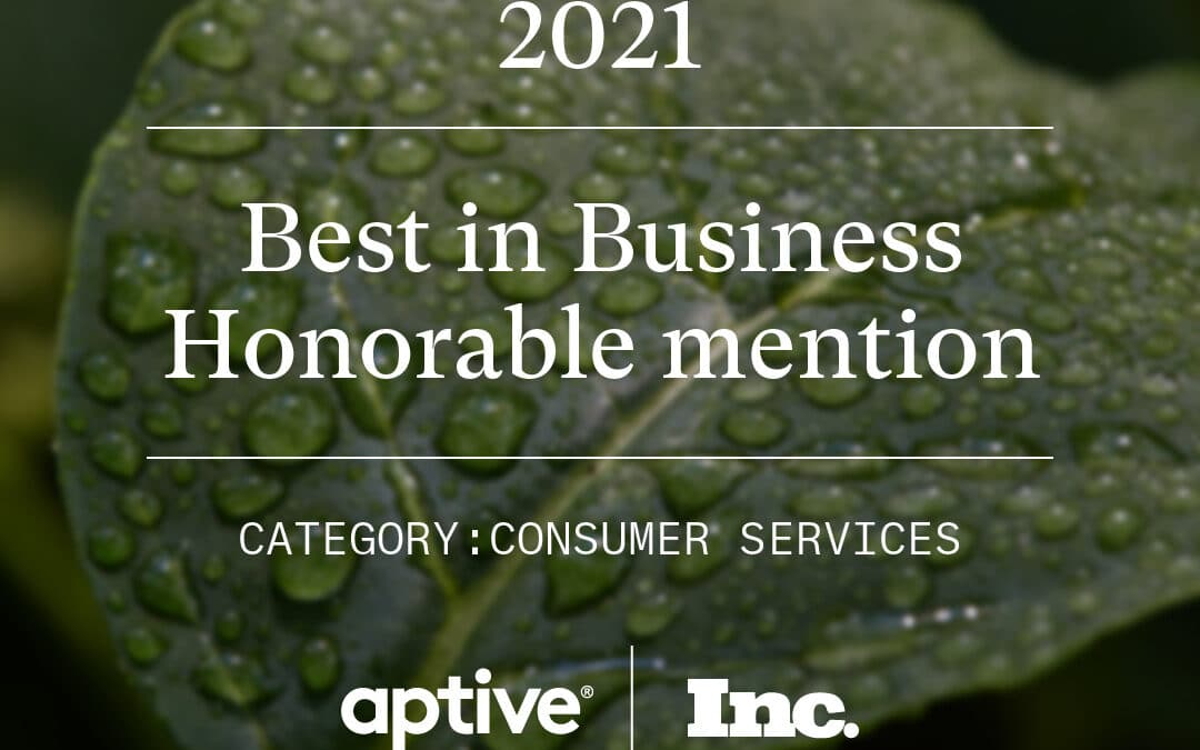Aptive Pest Control Recognized On Inc.’s 2021 Best in Business List